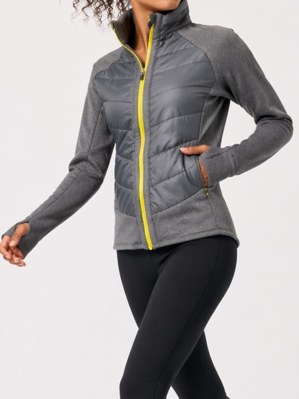 LUCY Hybrid Jacket Full Zip Gray XS